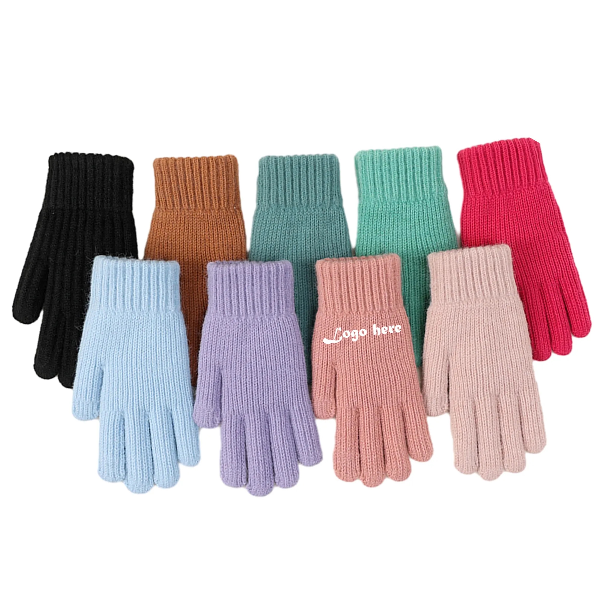MOQ 100PAIR Winter Warm Knitted Gloves 3