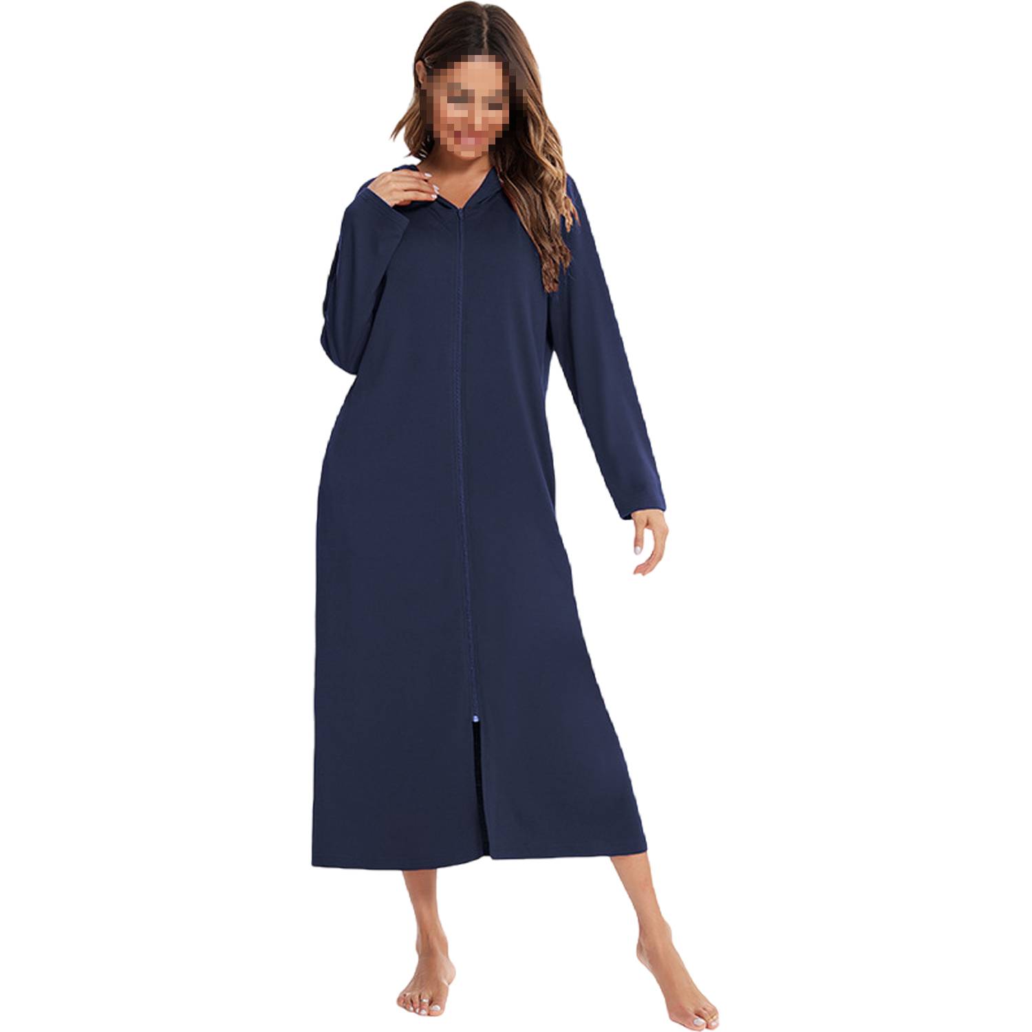 All-Season Long Zippered Housecoat Nightgown 16