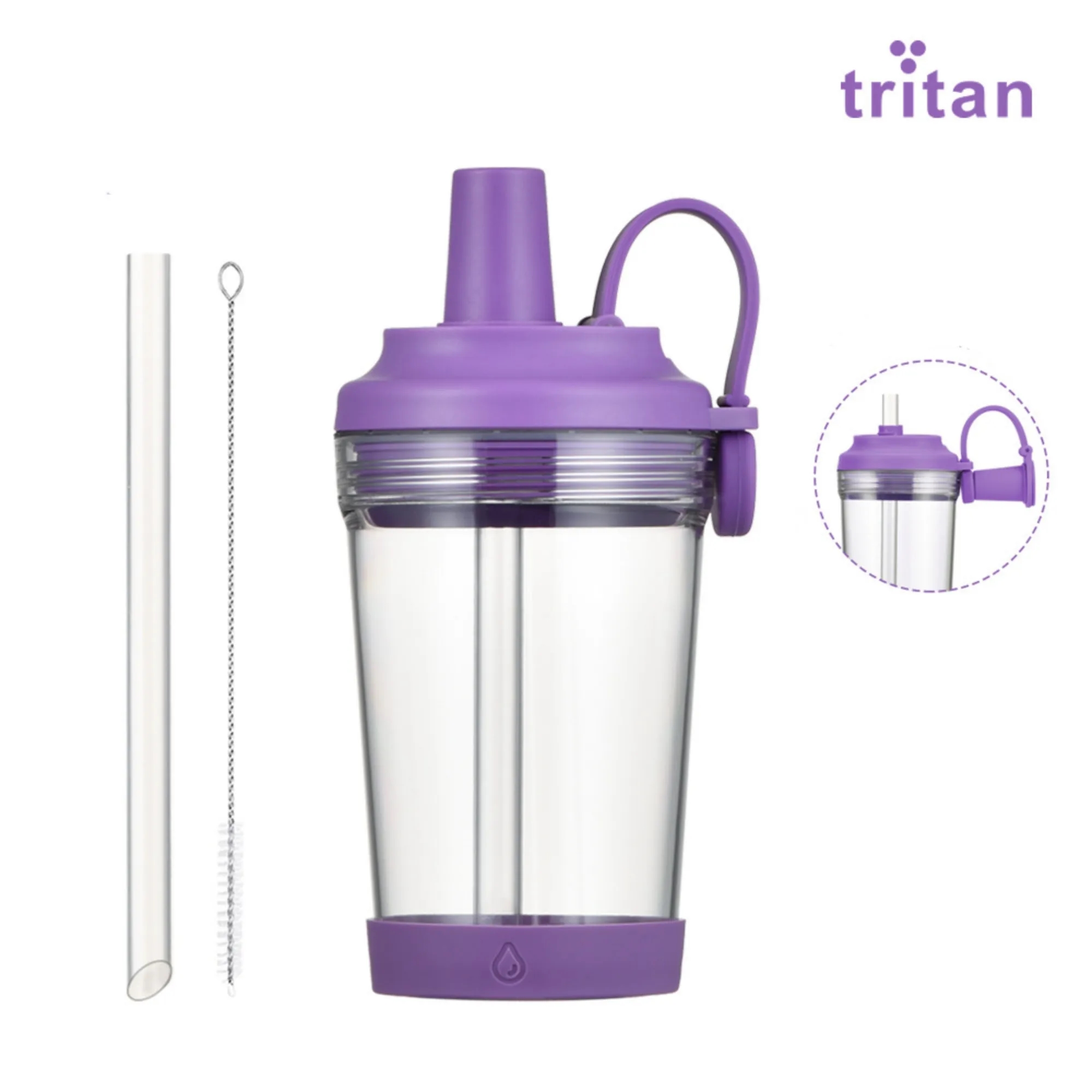 17oz Tritan Magnetic Handle Straw Cup 23