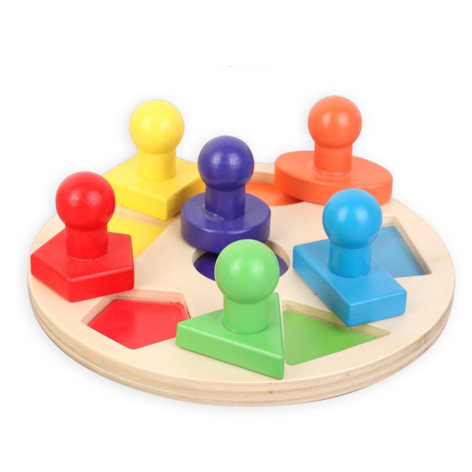 Toddler Wooden Geometric Shape Puzzle 2