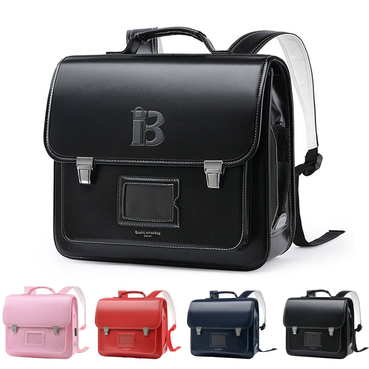 PU Leather Waterproof Kids School Backpack 5