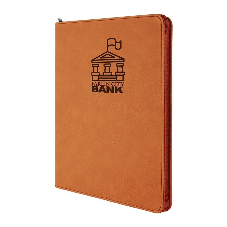 9" x 12" Leatherette Rawhide Portfolio with Zipper 11