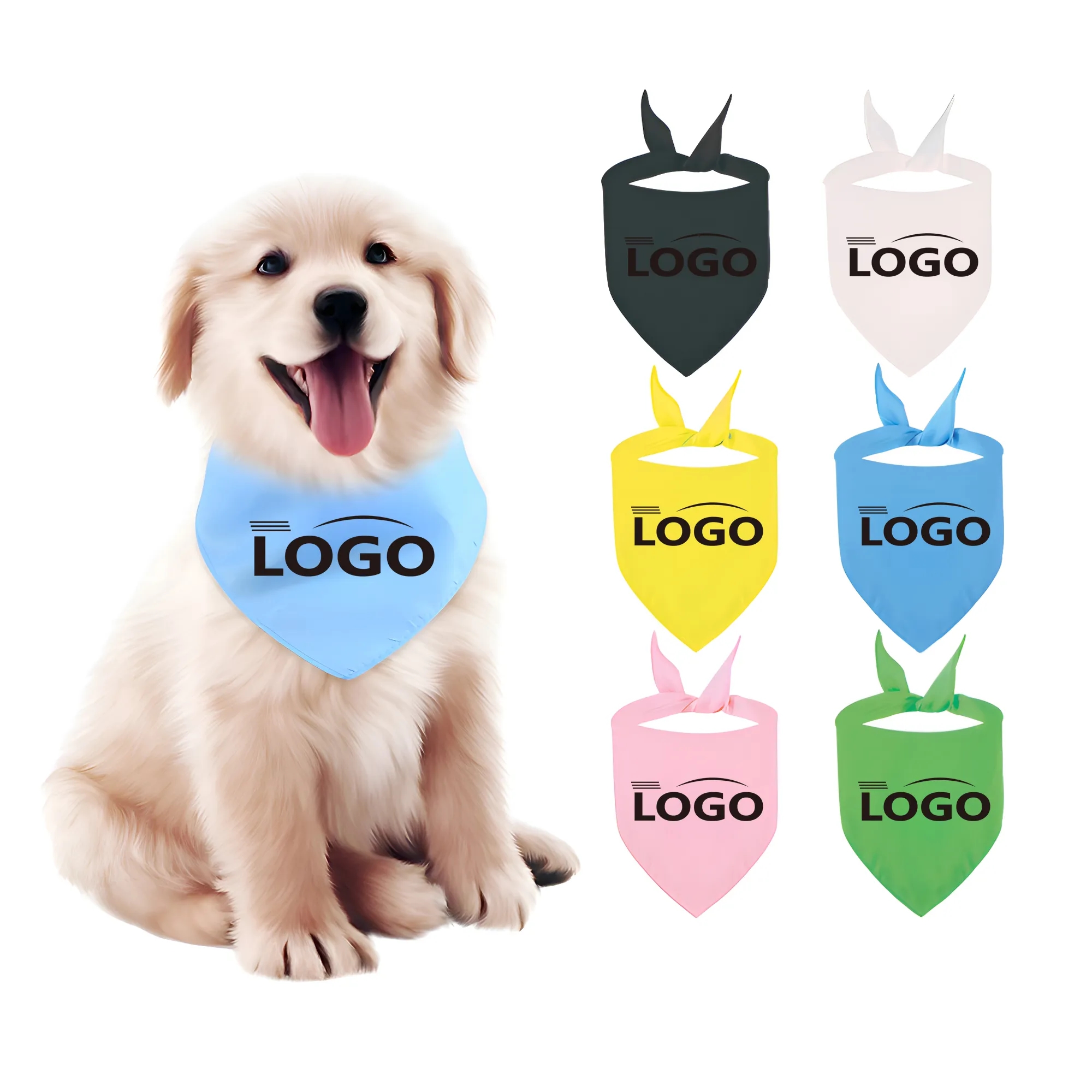 MOQ50 Custom Polyester Full Color Pet Bandana