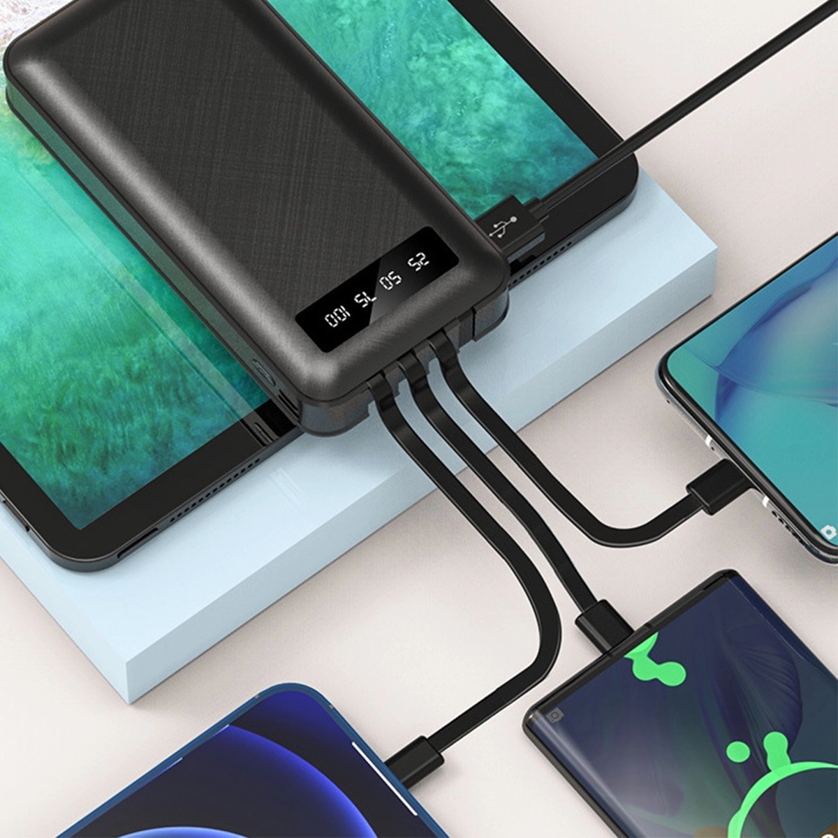 3-in-1 10000 mAh Mini Portable Power Bank 6