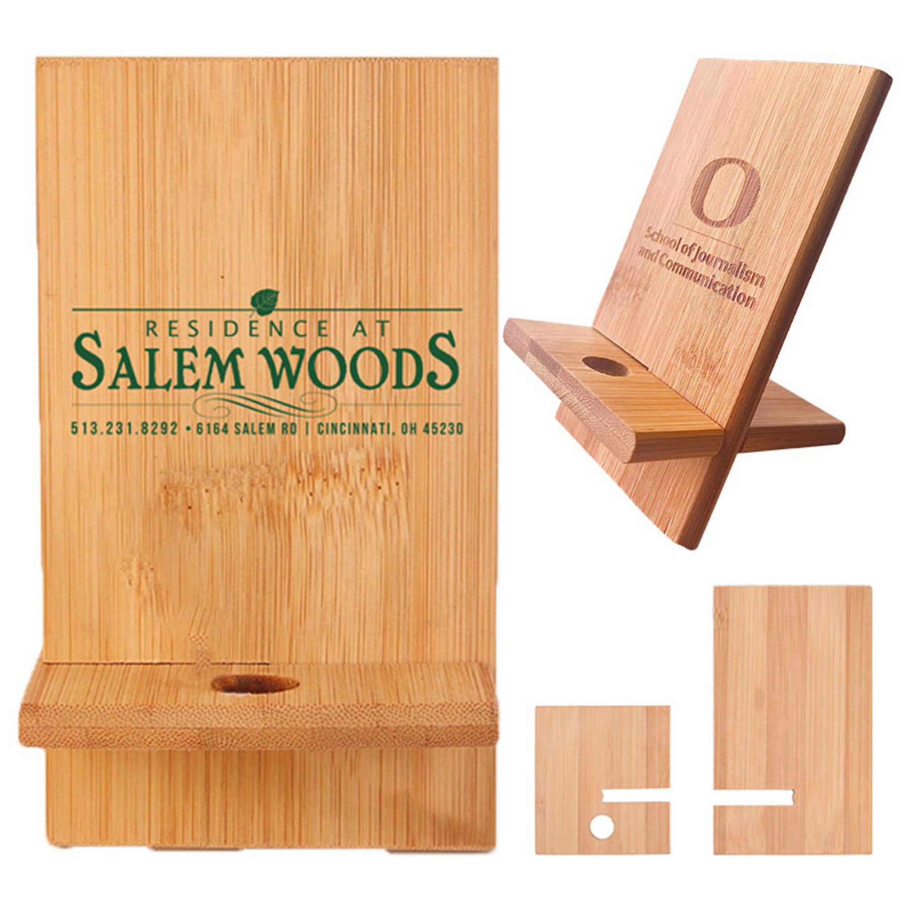 Bamboo Wood Phone Stand 1