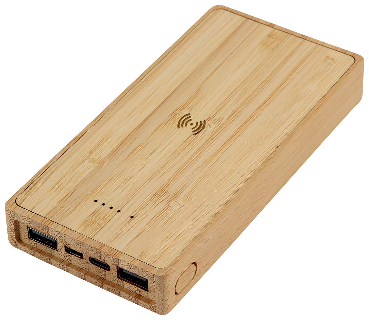 Bamboo 10,000mAh Solar/Wireless Powerbank 11