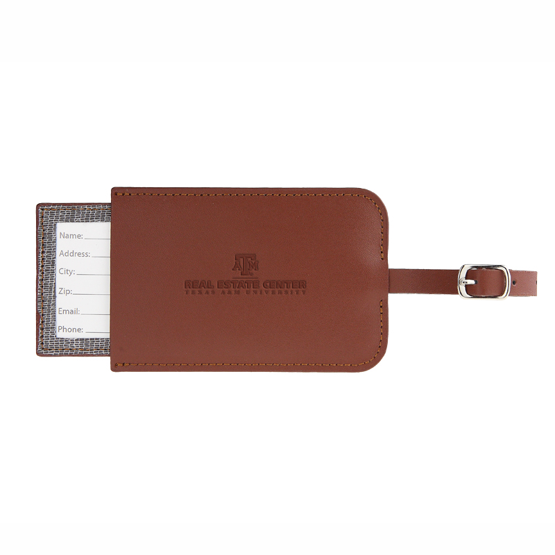 Classic Bond Leather Luggage Tag - Brown