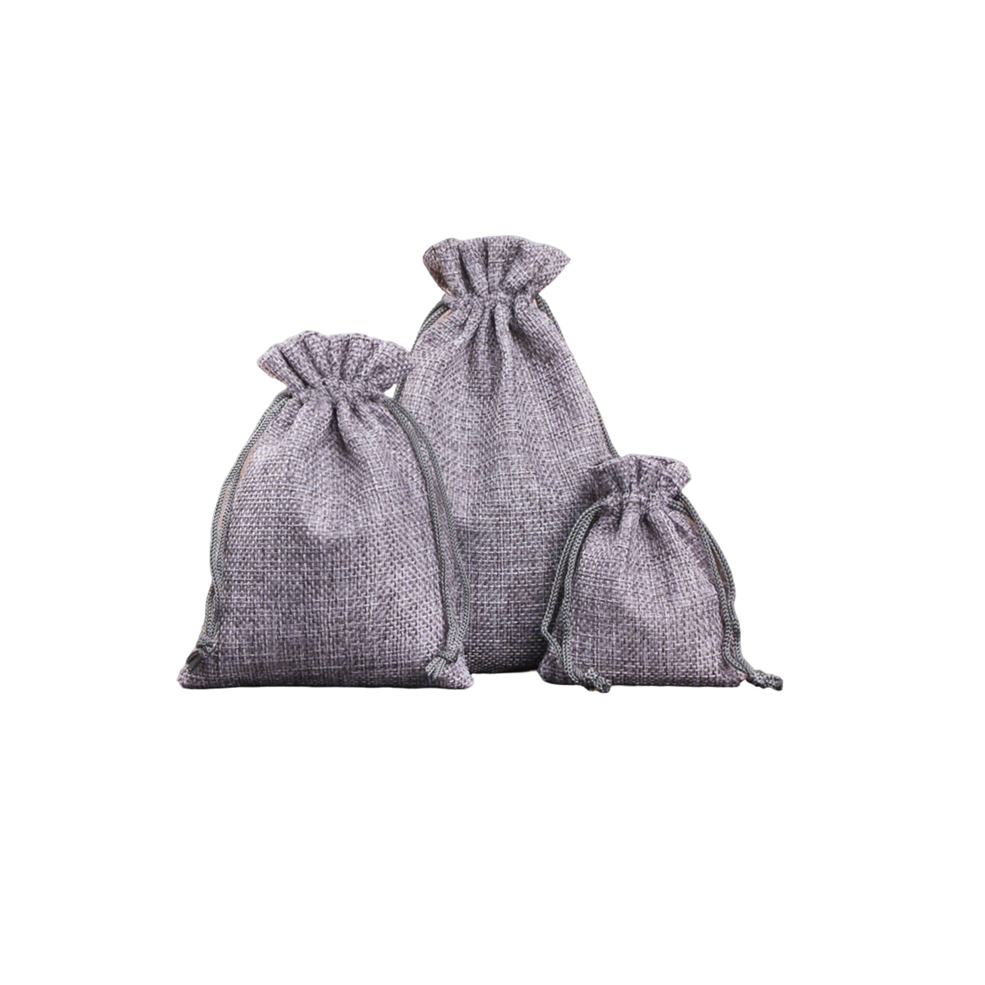 Burlap Drawstring Gift Pouch With Double Knot Closure 4