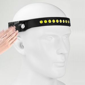 Induction Headlamp LED Flashlight With White And Red Light Tape 3