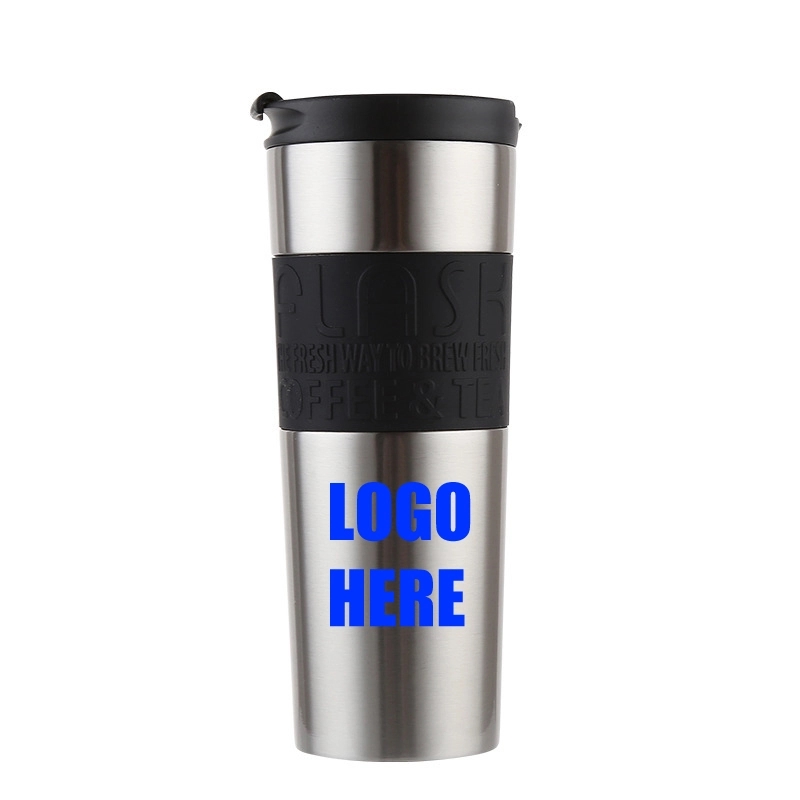 20 oz Stainless Steel Travel Coffee Mug With Silicone Sleeve 3