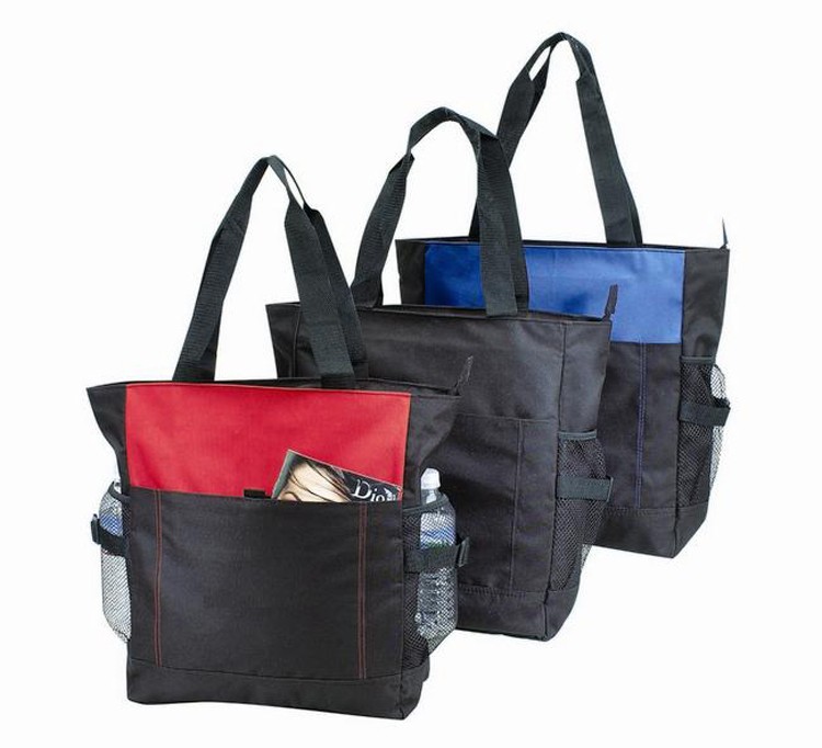 Deluxe Zippered Tote Bag, custom tote bag with logo imprint 2