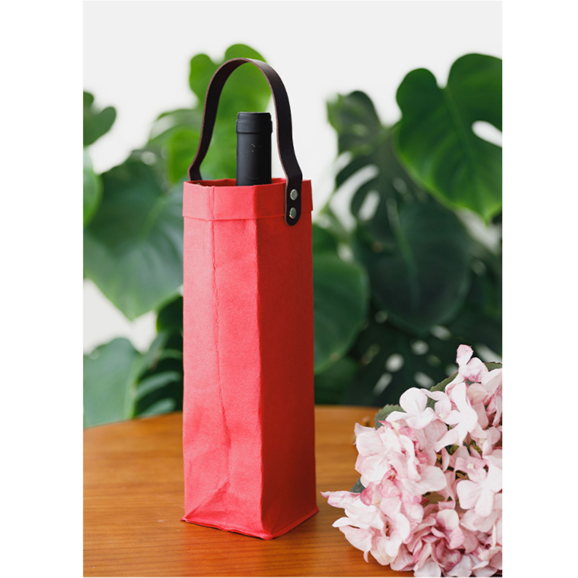 Premium Cowhide Leather Wine Tote Bag ?C Set of 2 4