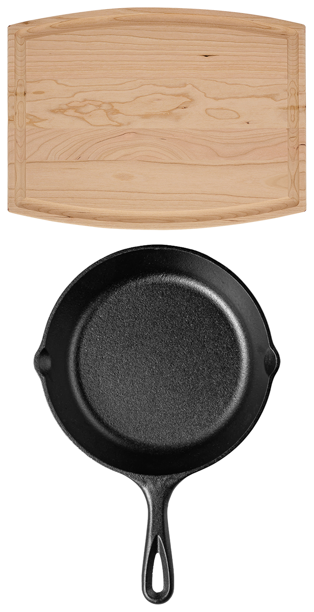 Lodge® 8" Skillet/12" Arch Cutting Board Gift Set 8