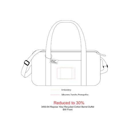 Repose 10oz Recycled Cotton Barrel Duffel 25