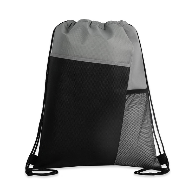 Tri-Colored Mesh Pocket Drawstring Backpack 9