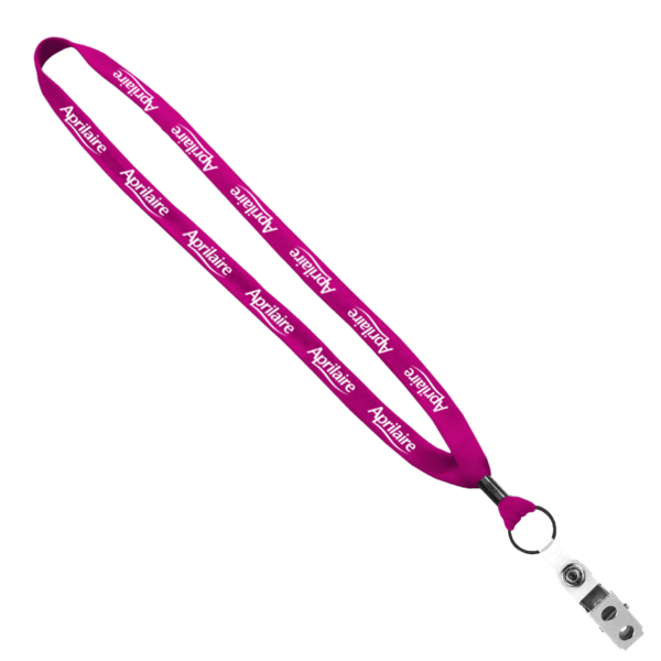 5/8" Polyester Shoelace Lanyard with Metal Crimp & Split-Ring 110