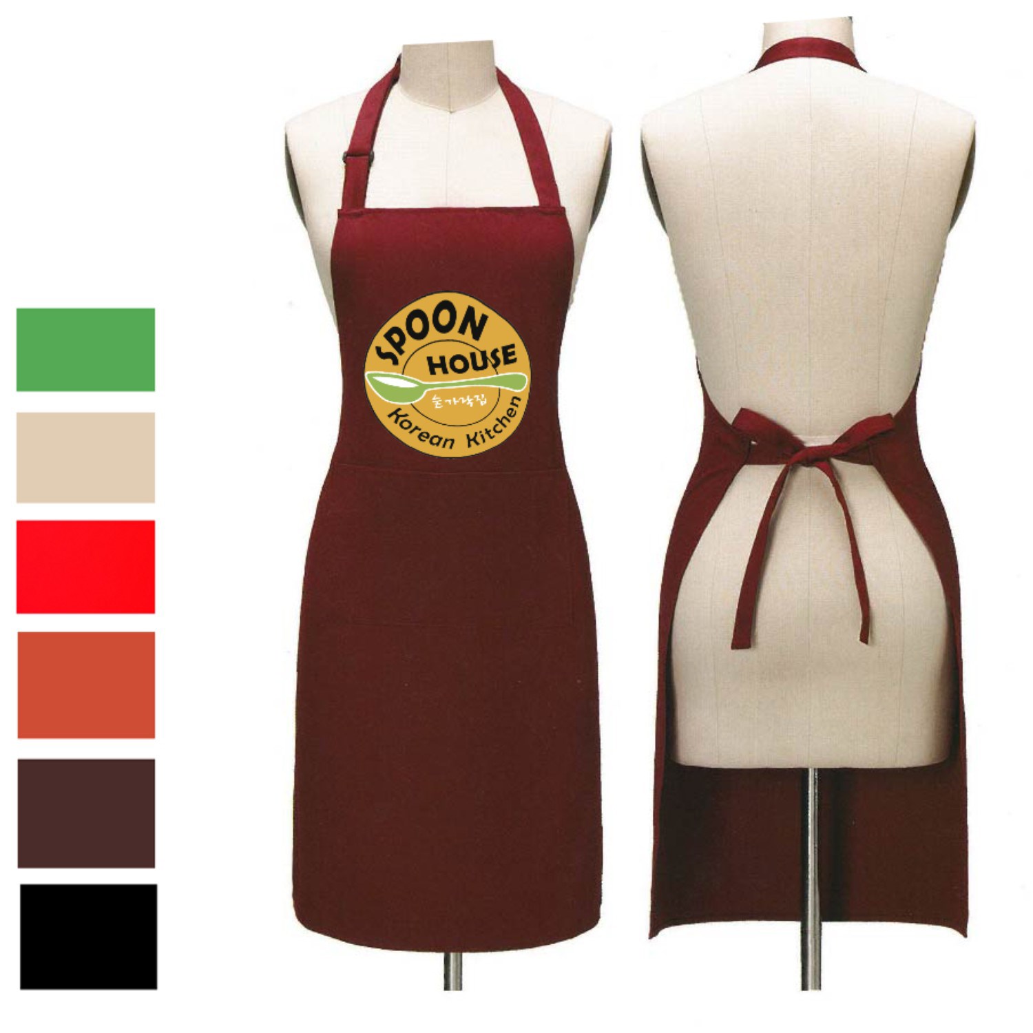 12 oz. Woven knitted Adjustable Kitchen Aprons w/ 2 Pockets 1