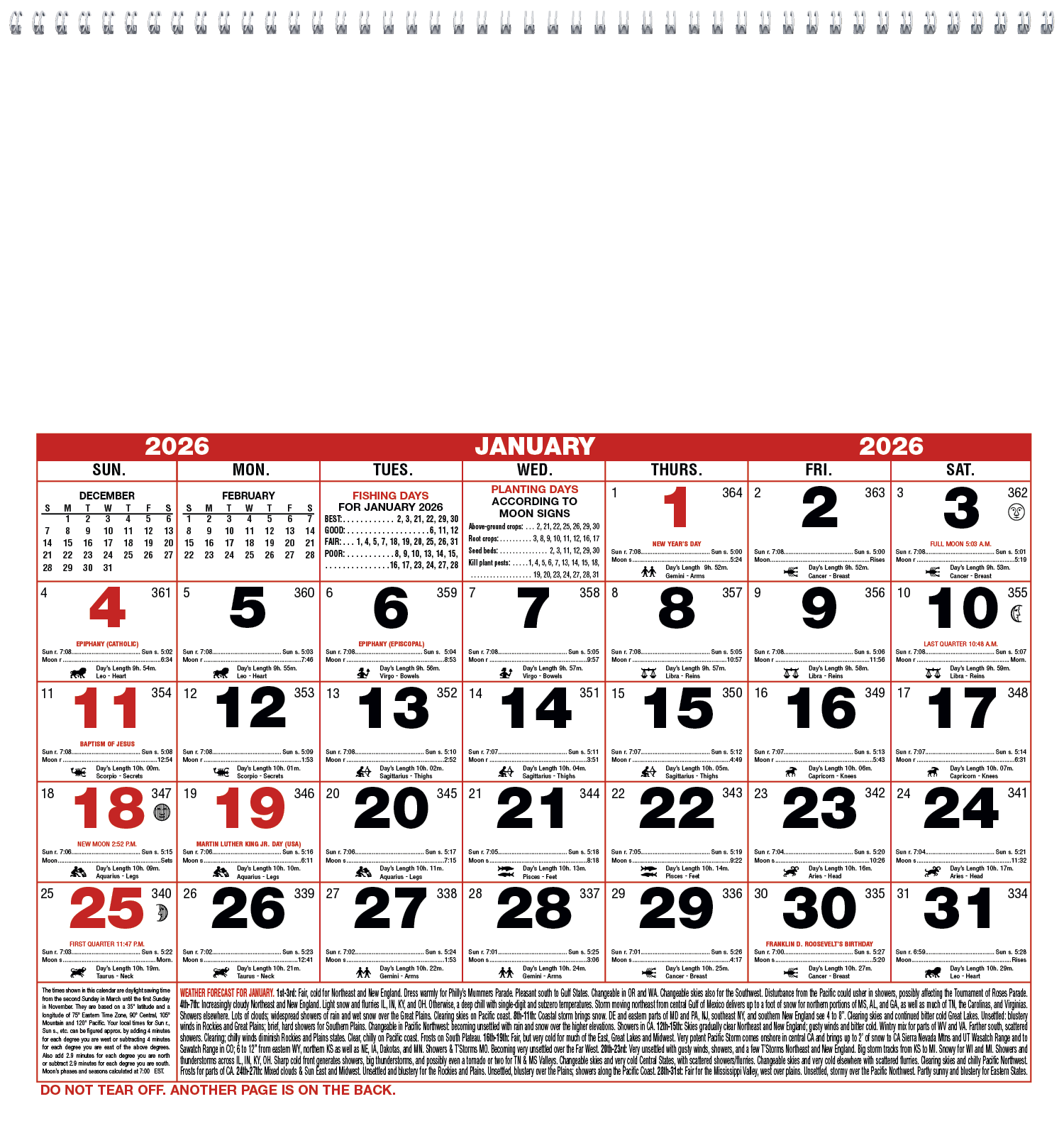 Triumph® Calendars Small Almanac