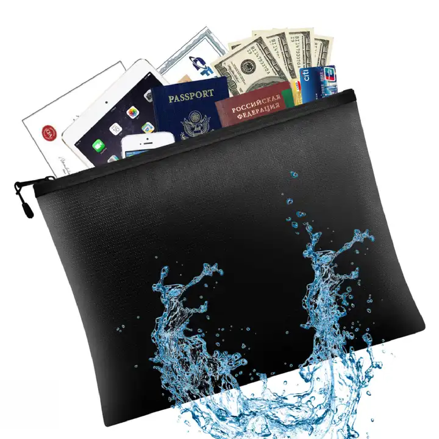 Waterproof And Fireproof Zipper Document Bag 3