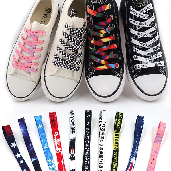 3/8" Dye Sublimated Waffle Weave Shoelaces 1