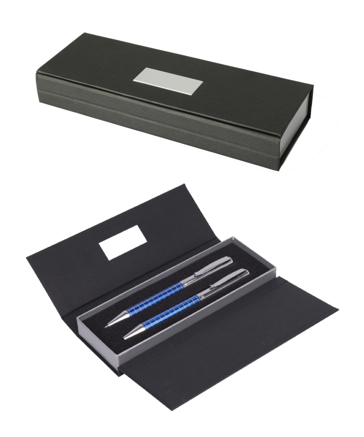 Union Printed - Executive Heavy Metal Barrel Pen & Pencil Set 2