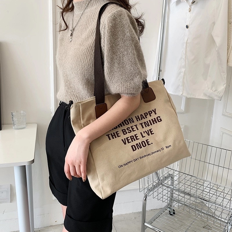 Monogram Canvas Bag, custom tote bag with logo imprint 7