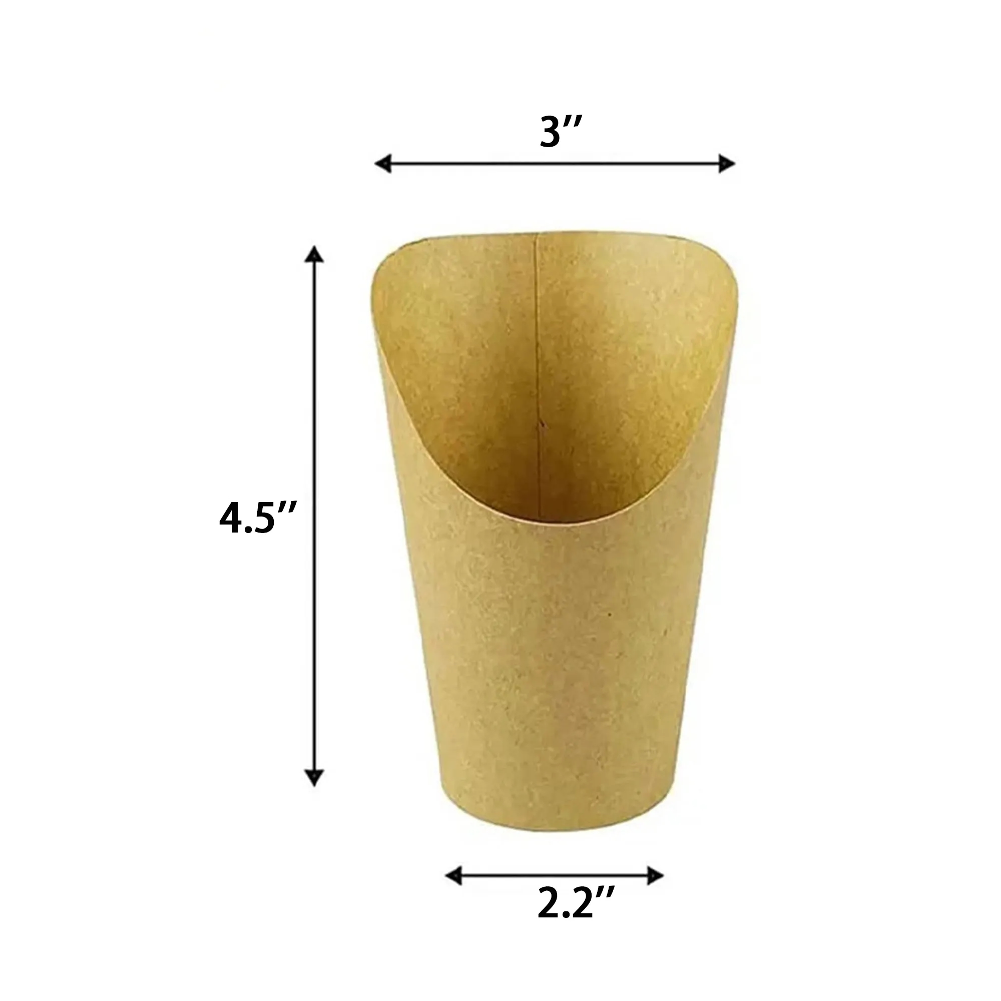 12 Oz Disposable Brown Paper Ice Cream Cone Cup 3