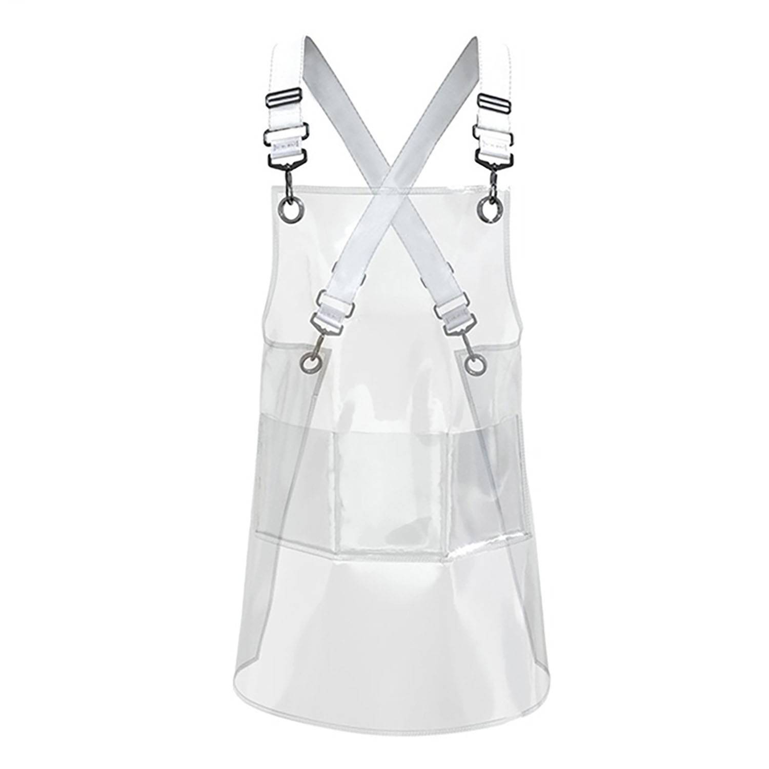 Adjustable Cross-back Salon Apron with 3 Pockets 3