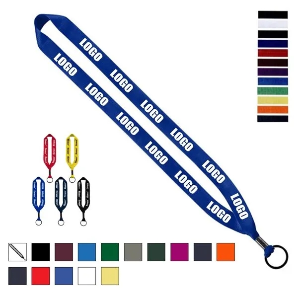 3/4" Polyester Keychain with Metal Crimp & Split-Ring 9