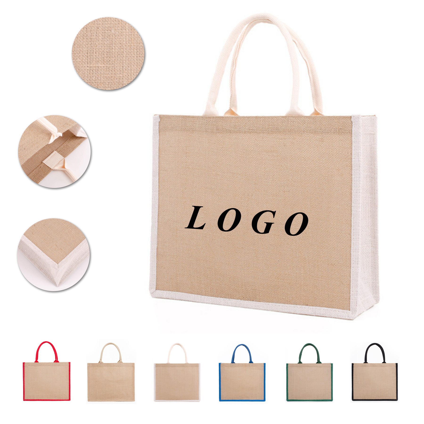 Large Burlap Tote Bag 1