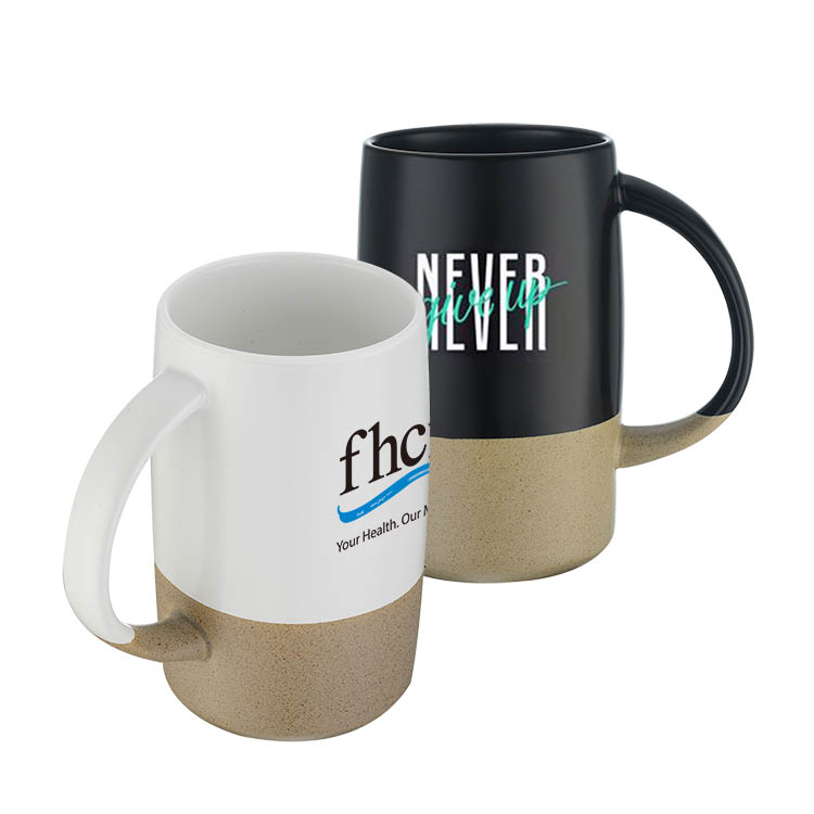 17 oz. Two-Tone Matte Textured Ceramic Mug with Gift Box 4