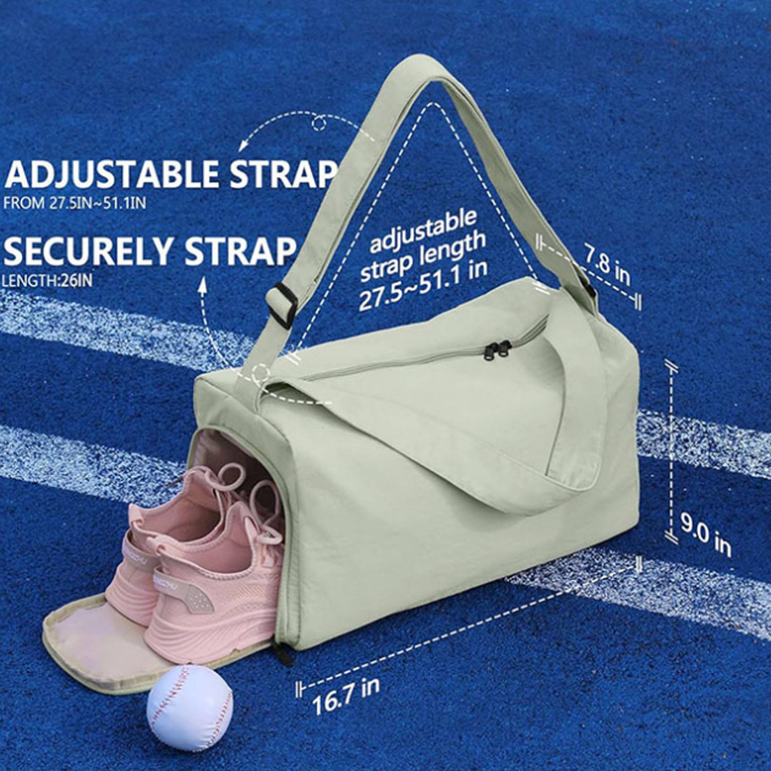 Lightweight Large Capacity Waterproof Travel Gym Bag 5