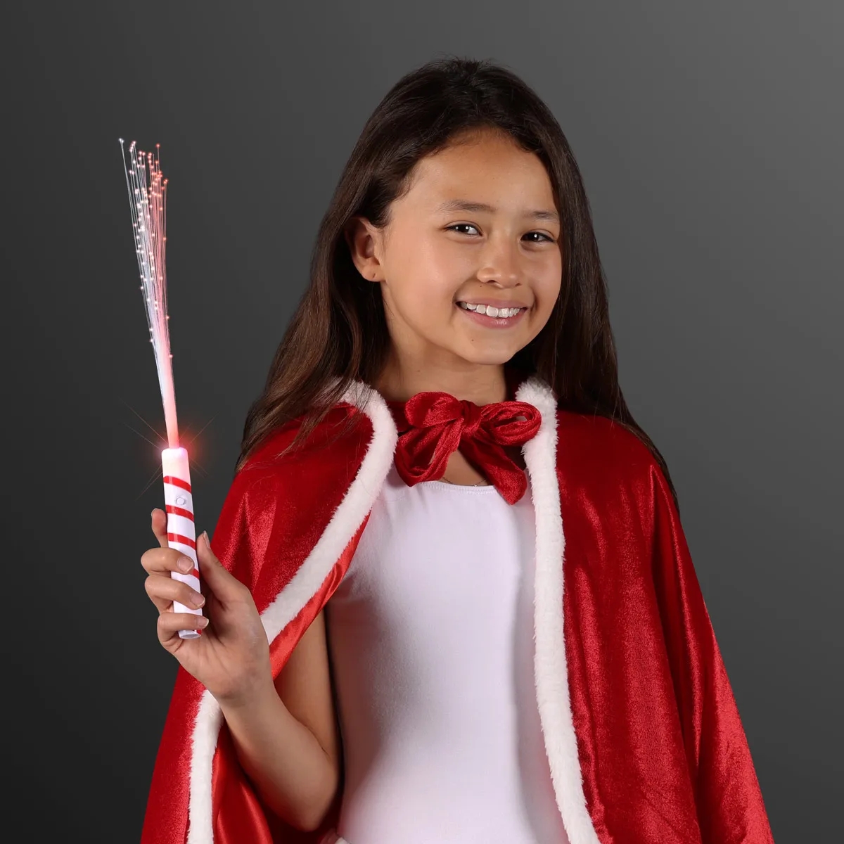 Candy Cane Wand, Fiber Optic White Lights 5