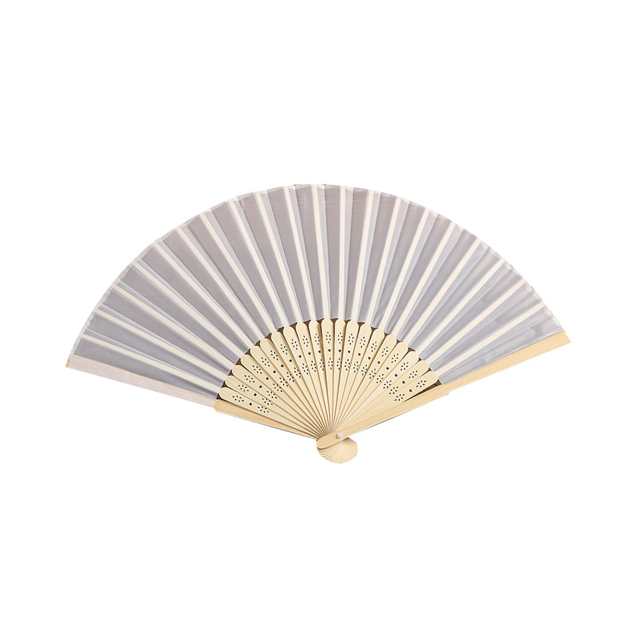 Bamboo Made Polyester Fabric Folding Fan 8
