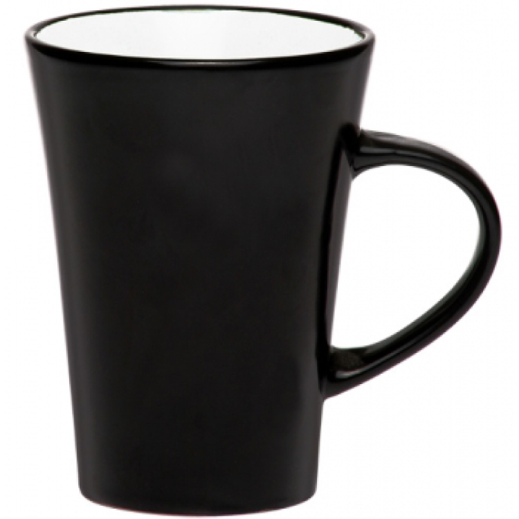10 oz. Matte Black Finish Mug with Colored Inside 3