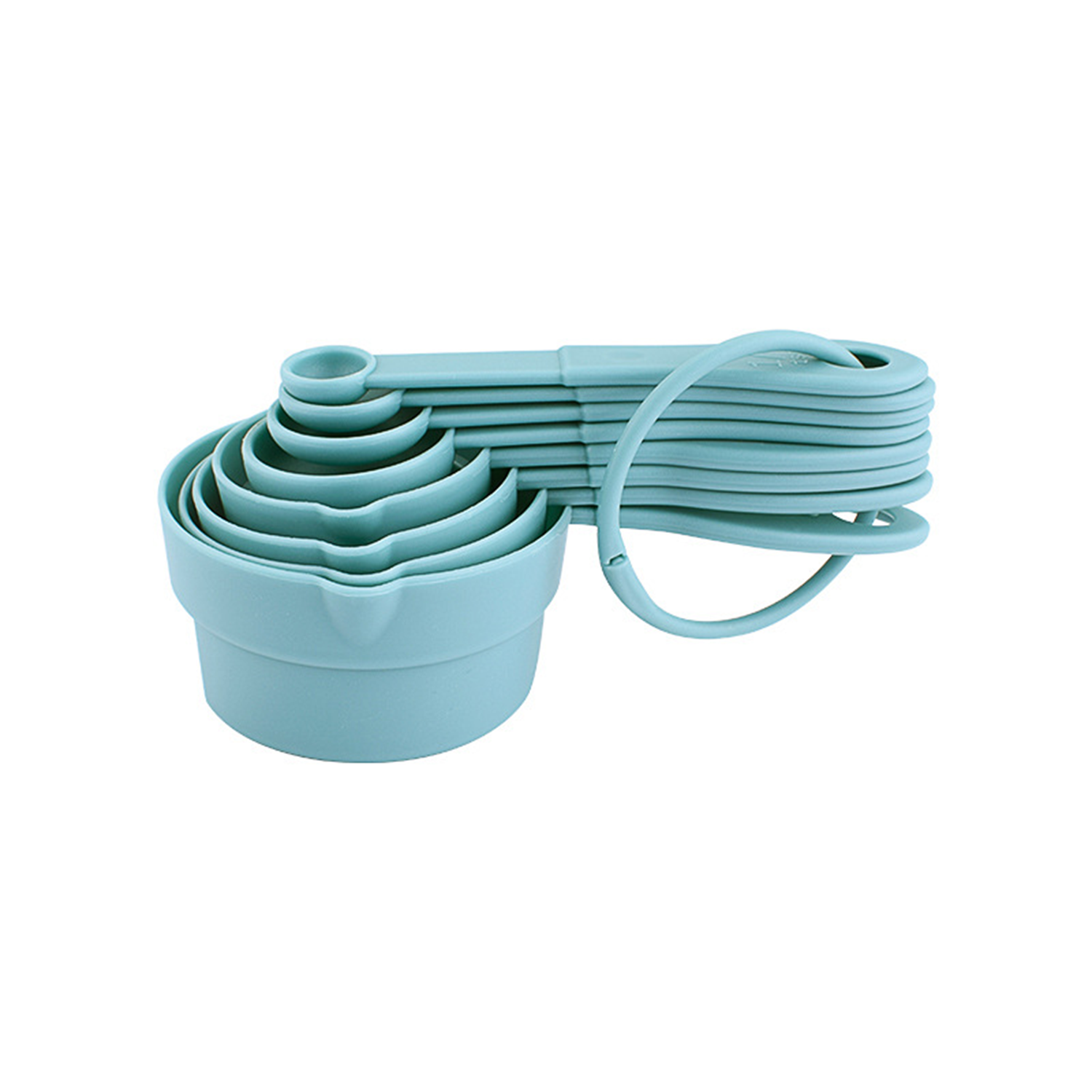 8 Pcs Food Grade Stackable Plastic Measuring Spoons Set 4