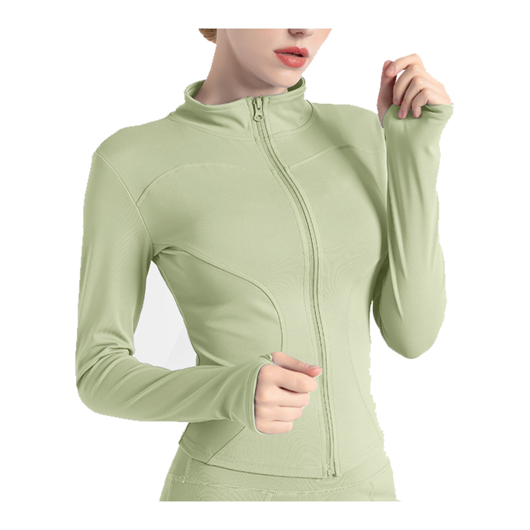 Women Lightweight Full Zip Slim Fit Yoga Sportwear 2