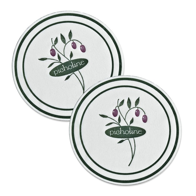 3-3/8" Round, Multi-Ply Cellulose Coaster W/ Poly-Backing 2
