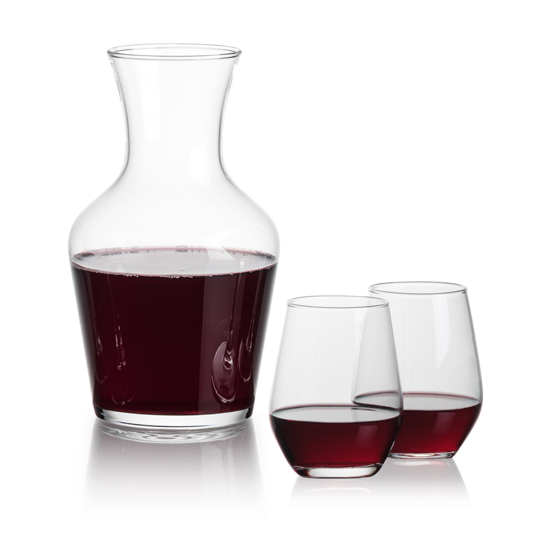 Summit Carafe & Mandelay Stemless Wine Set 7