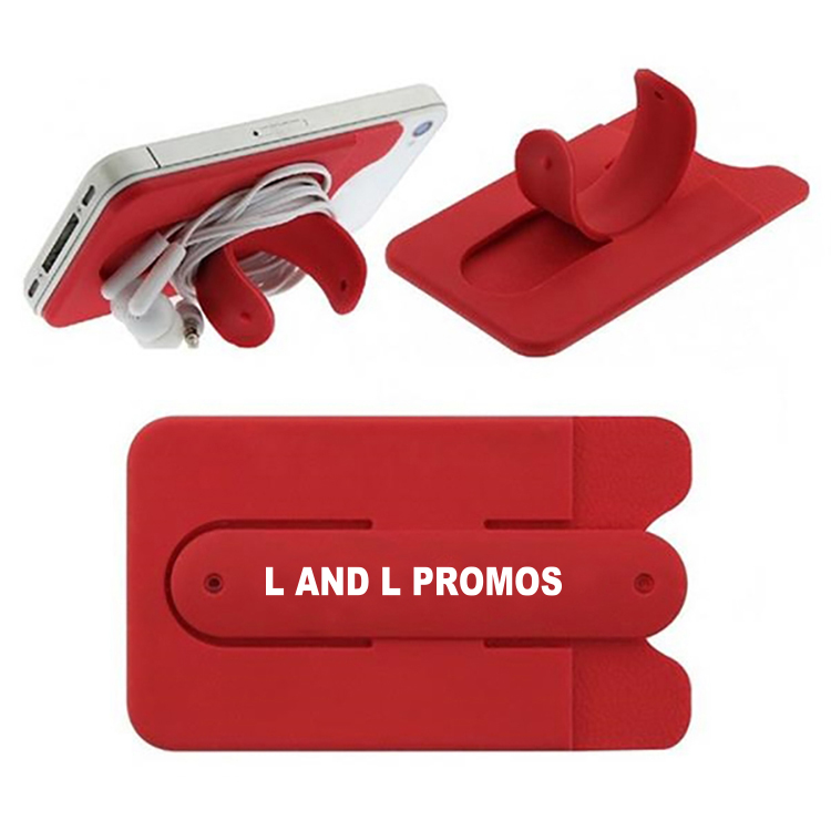 Silicone phone wallet stand 1