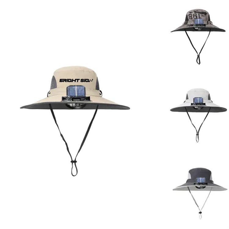 Solar Powered Sun Hat with Built-In Fan 1
