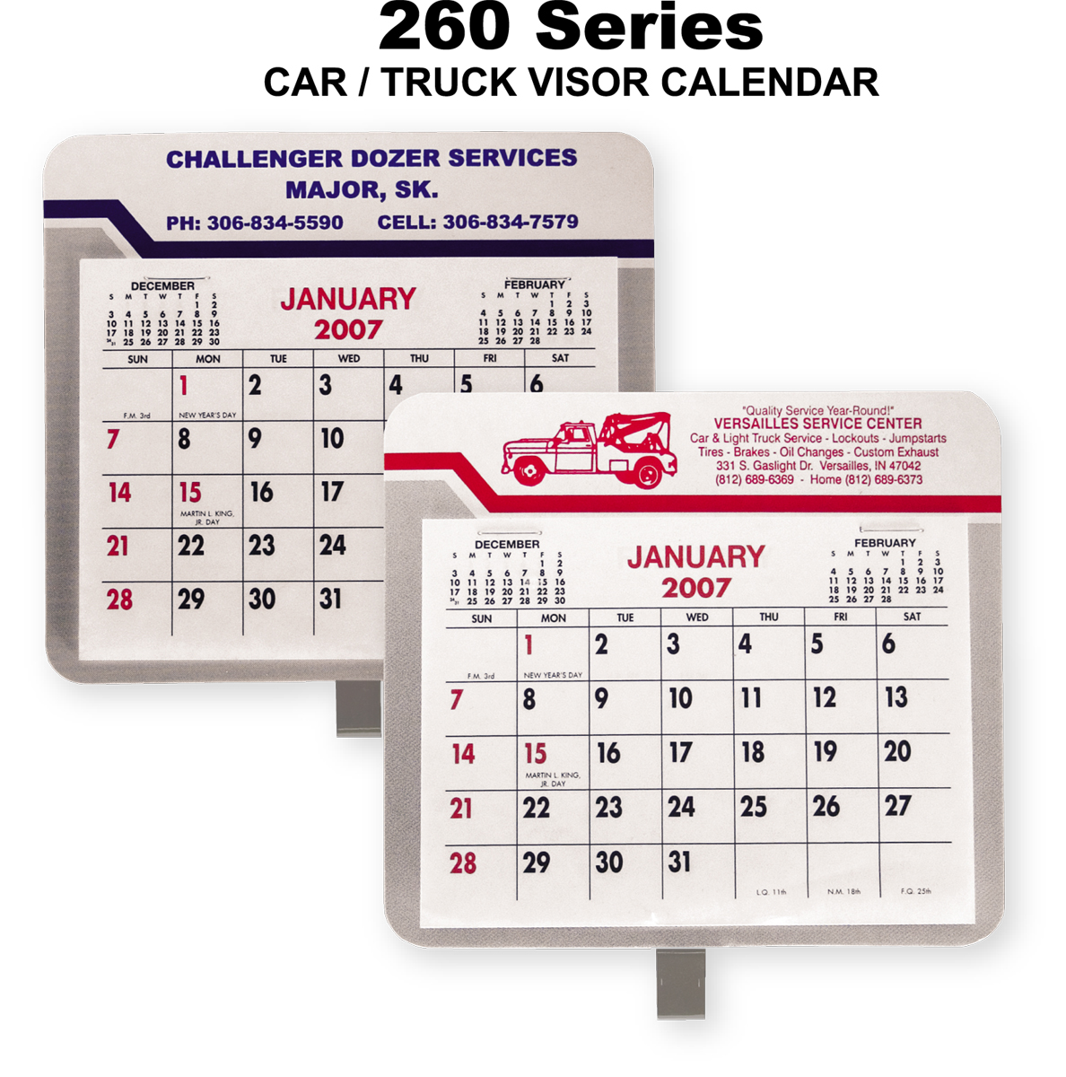Large Car/ Truck Visor Calendar (5"x4.5")