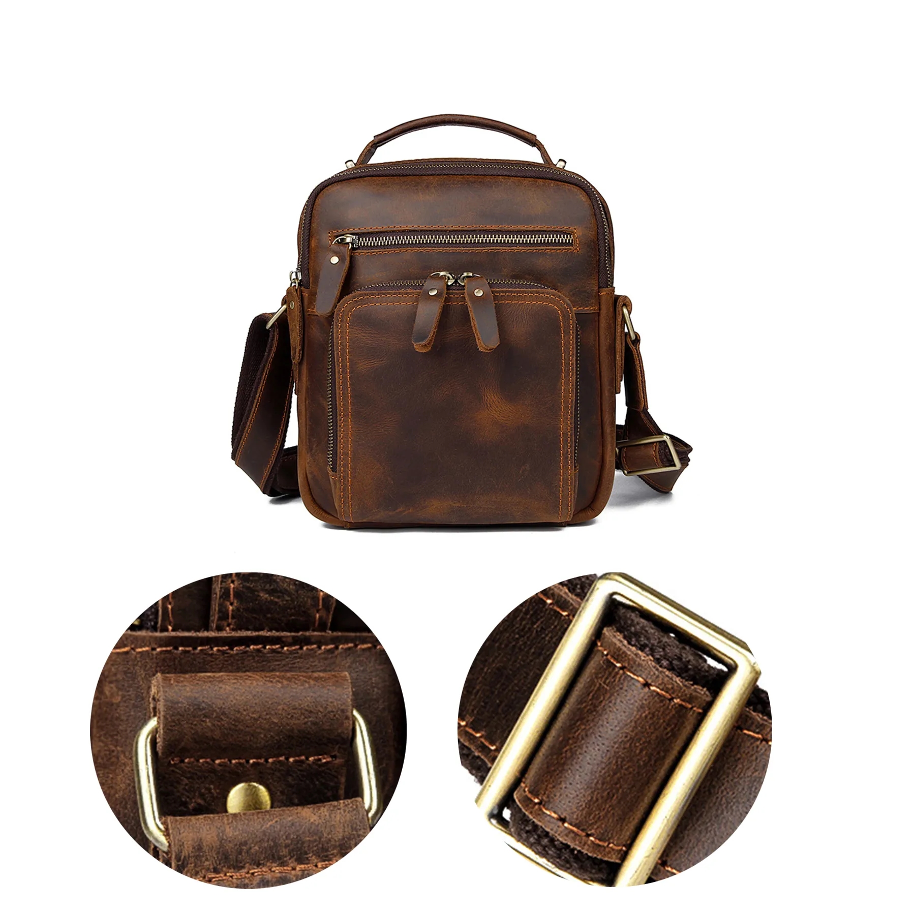 Leather Wearable backpack 3