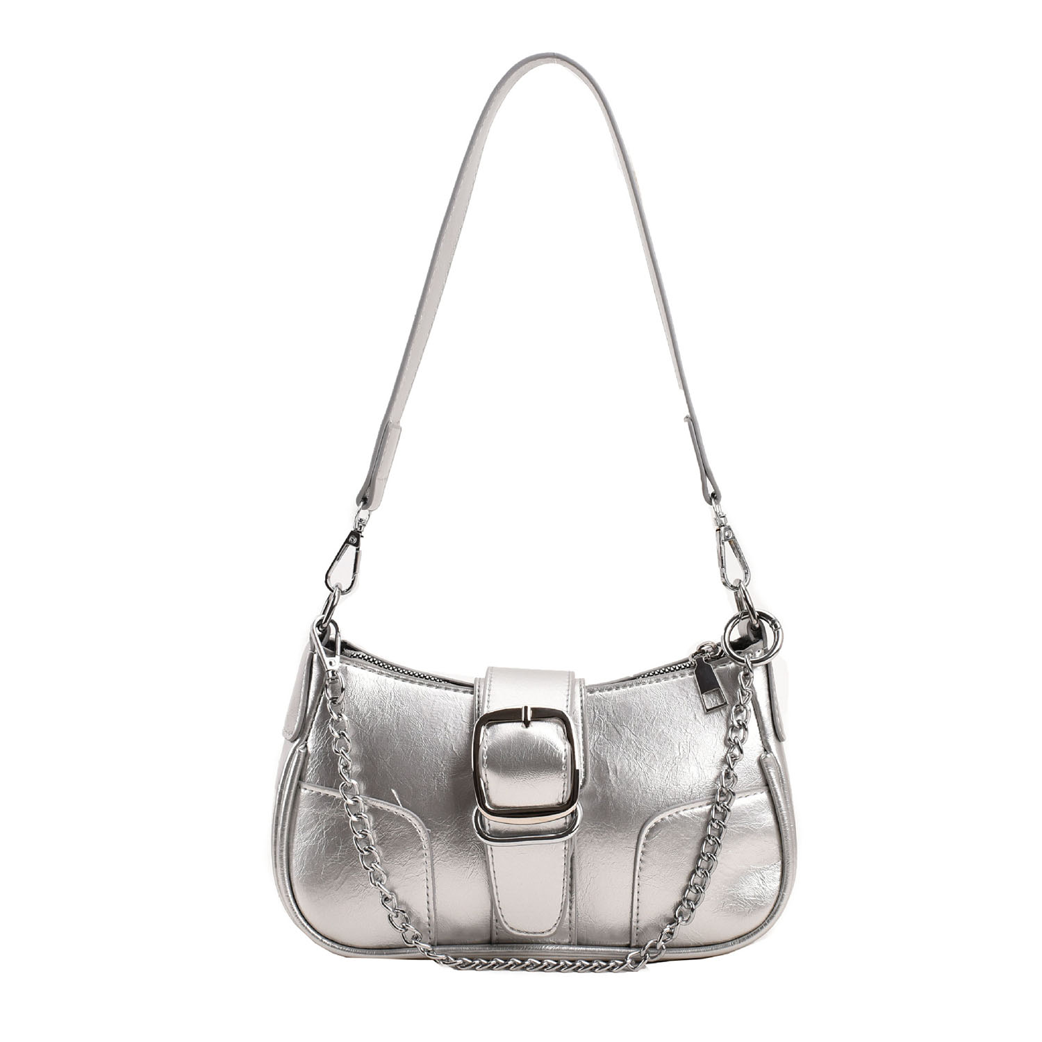 PU large capacity single shoulder square women's tote bag 8