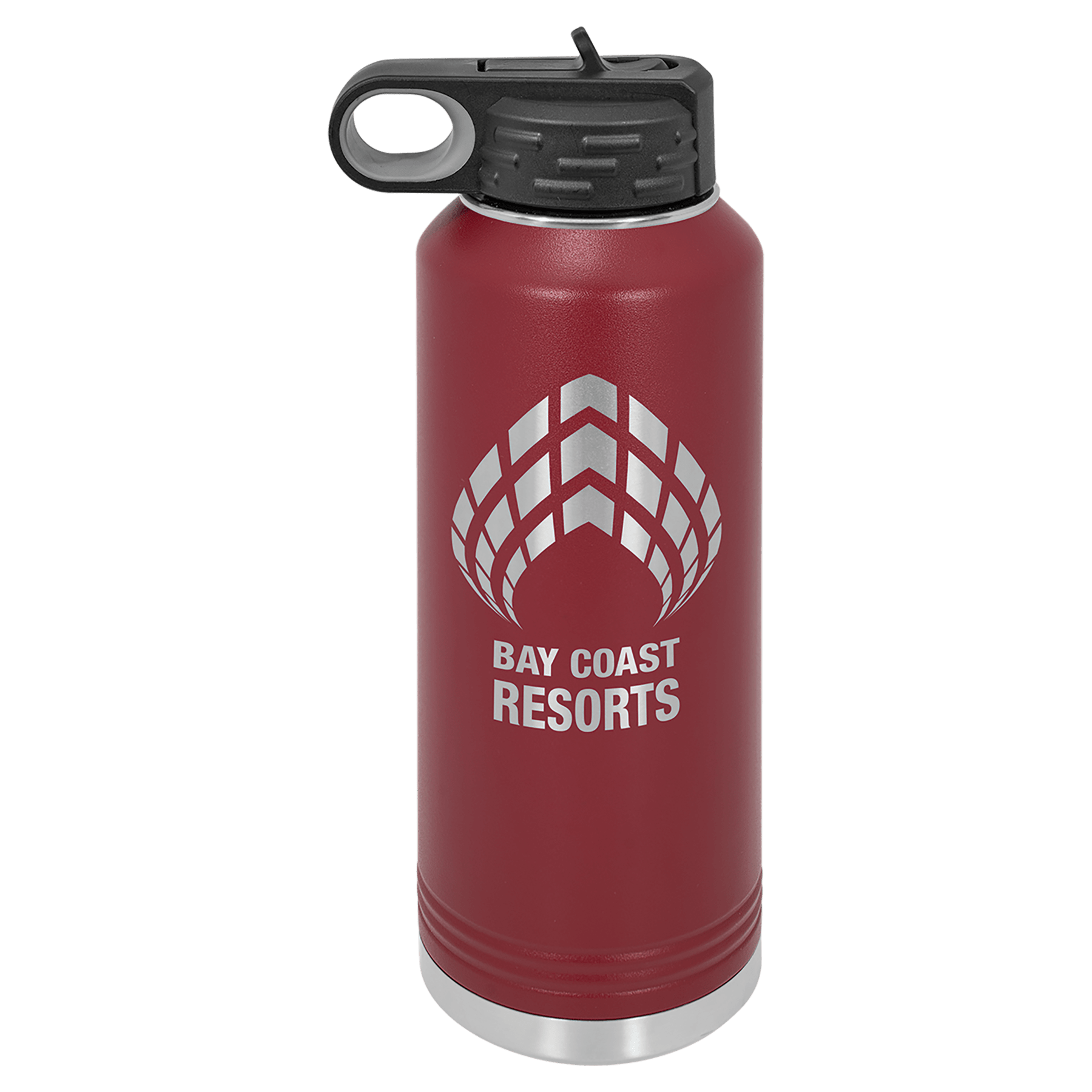 40 oz. Maroon Powder Coated Laser Engraved Polar Camel Water Bottles, custom water bottle with logo imprint 2