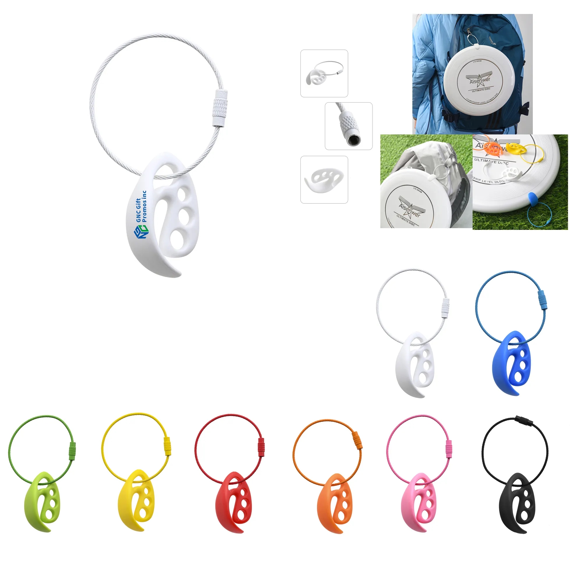 Portable Competitive Frisbee Clip Storage Ornament 11