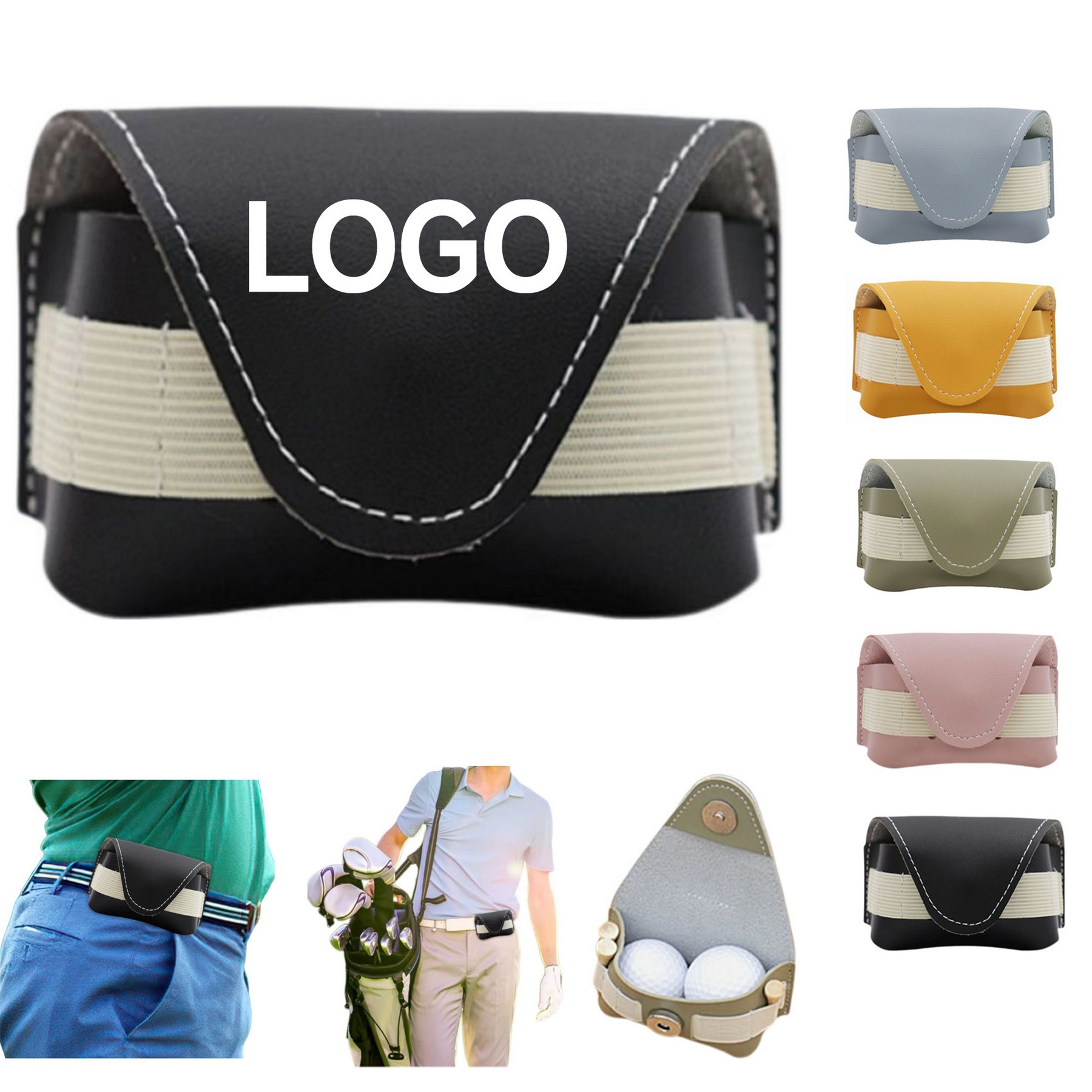 Golf Leather Storage Belt Bag 2