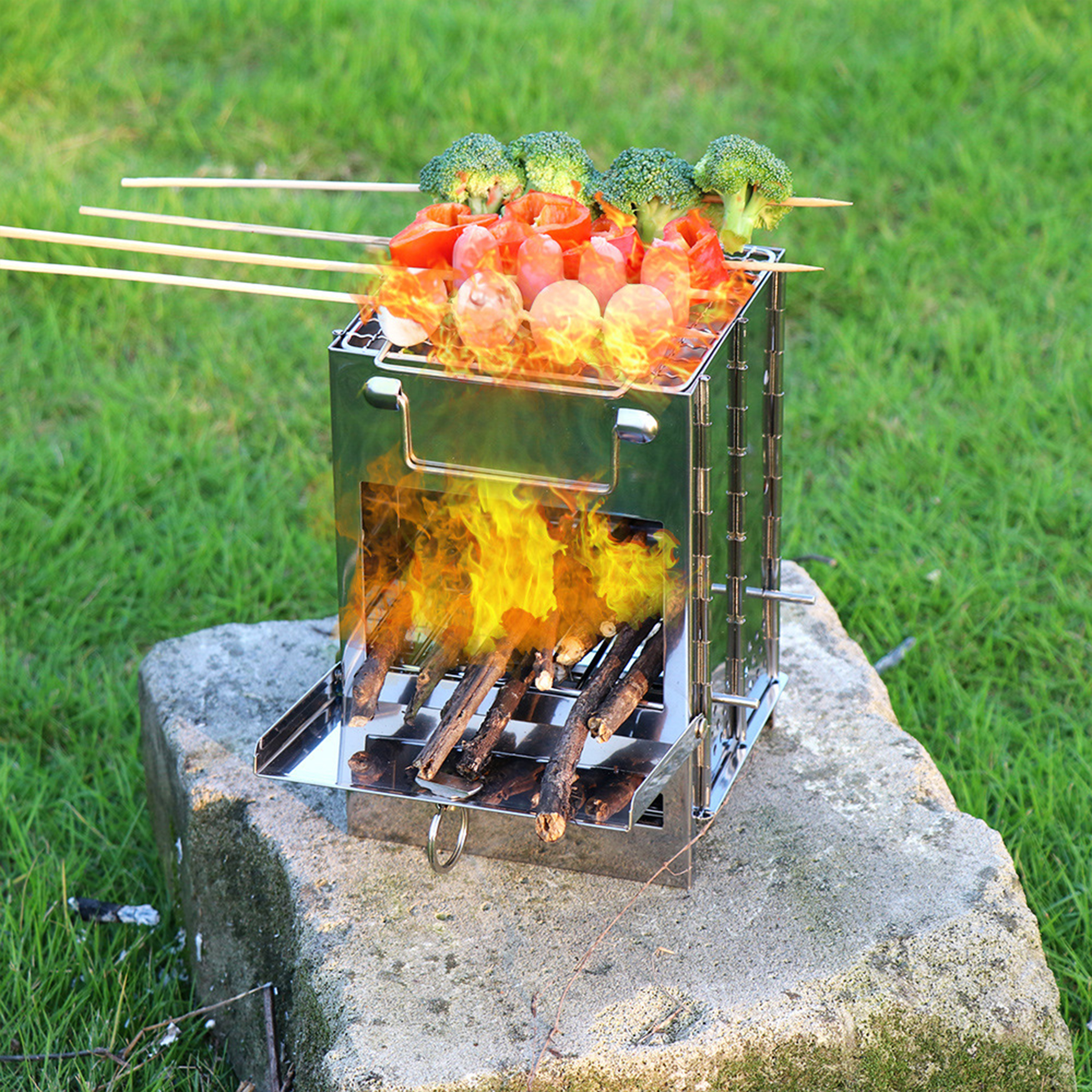 Stainless Steel Camping Firewood Stove 6