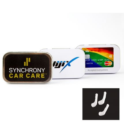 Rectangular Tin with Golf Club Shaped Mints 2