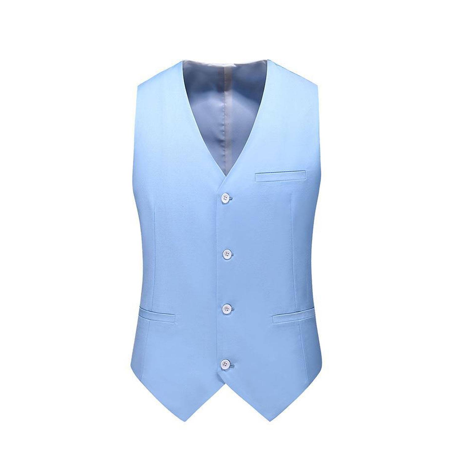 Men Adjustable Business Polyester Suit Vest for Comfort Fit 7